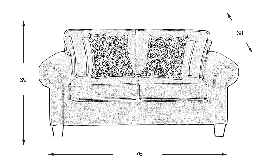 Dimension Image. Please refer to the Dimension Tab on this page for dimension details.