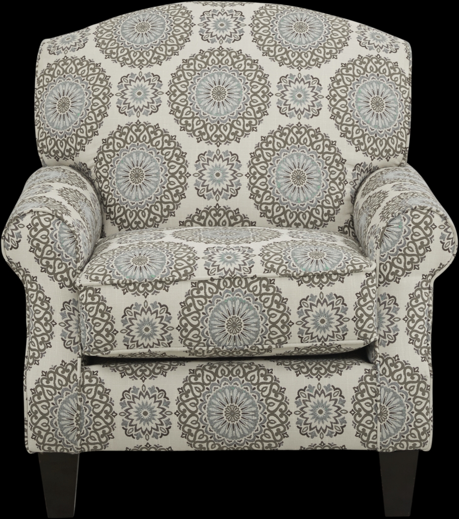 Pennington Blue Medallion Accent Chair - Thumbnail - Image 2