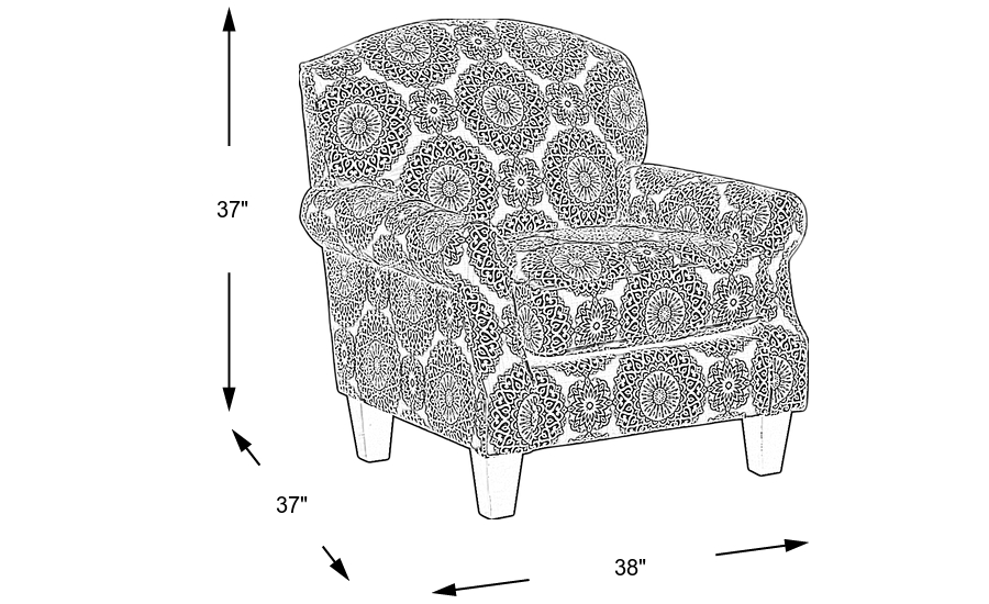 Dimension Image. Please refer to the Dimension Tab on this page for dimension details.