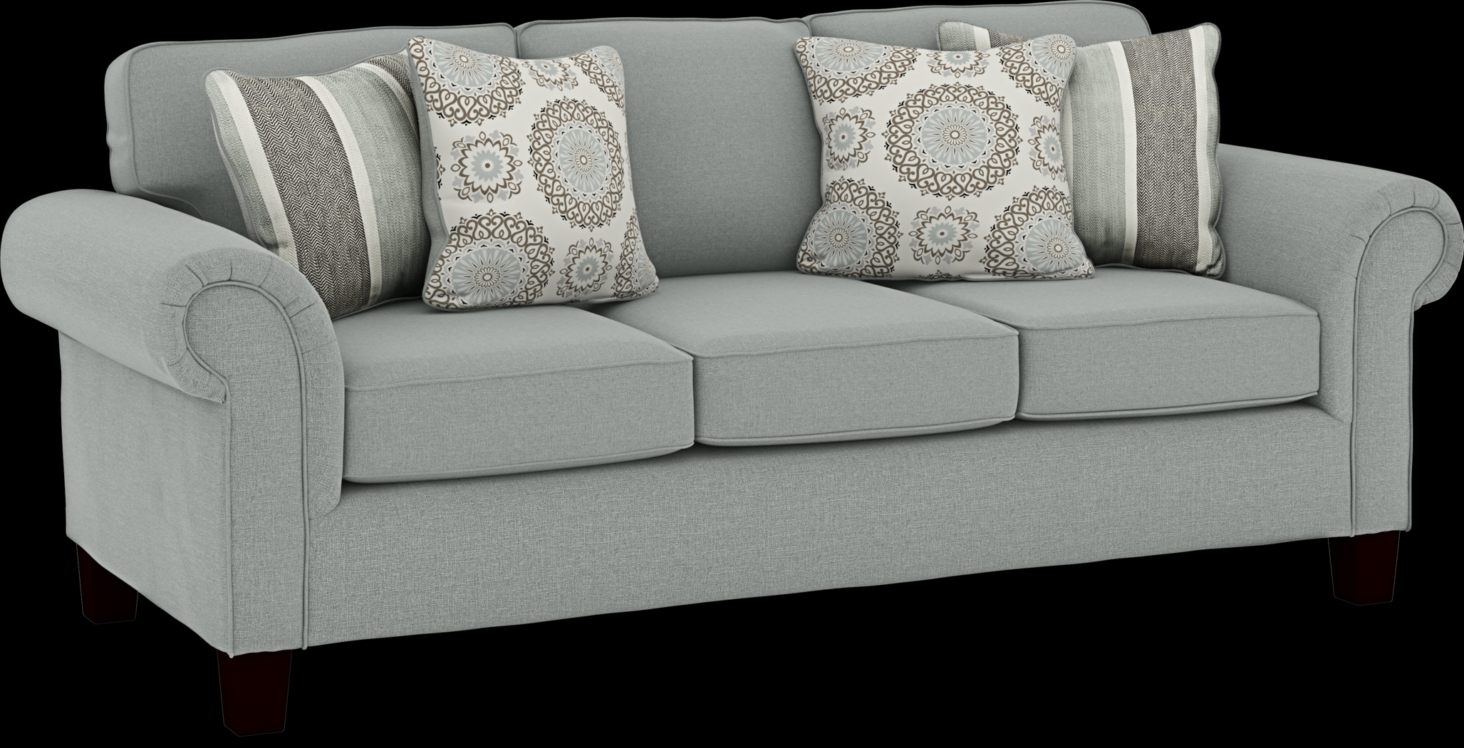 Pennington Blue 7 Pc Living Room with Sleeper Sofa - Thumbnail - Image 4