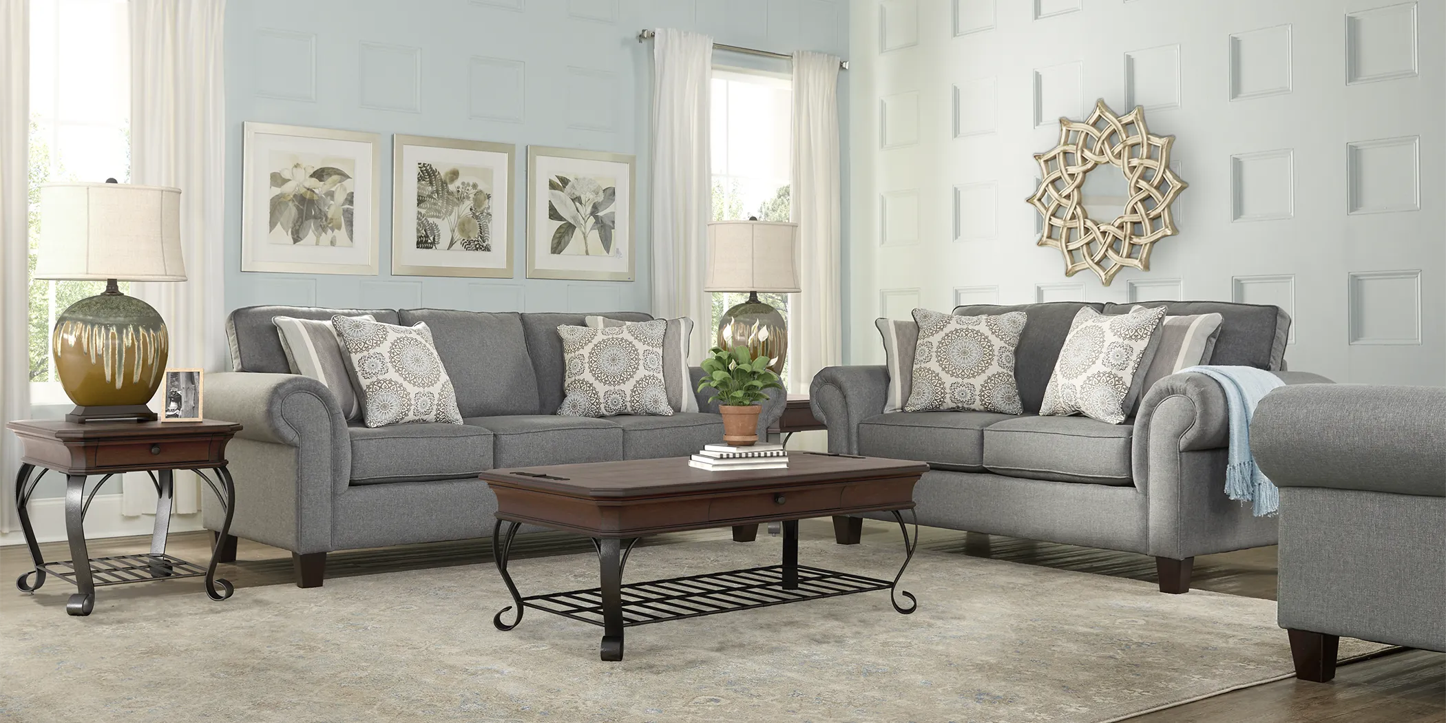 Pennington Gray 5 Pc Living Room - Thumbnail - Image 1