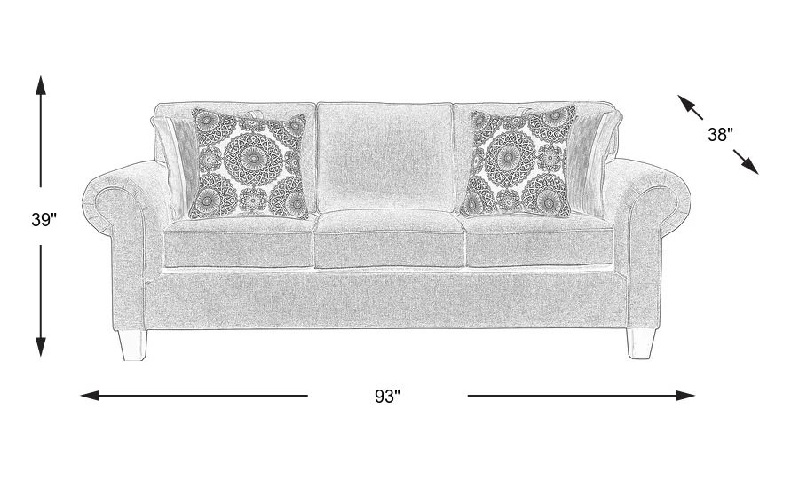 Dimension Image. Please refer to the Dimension Tab on this page for dimension details.