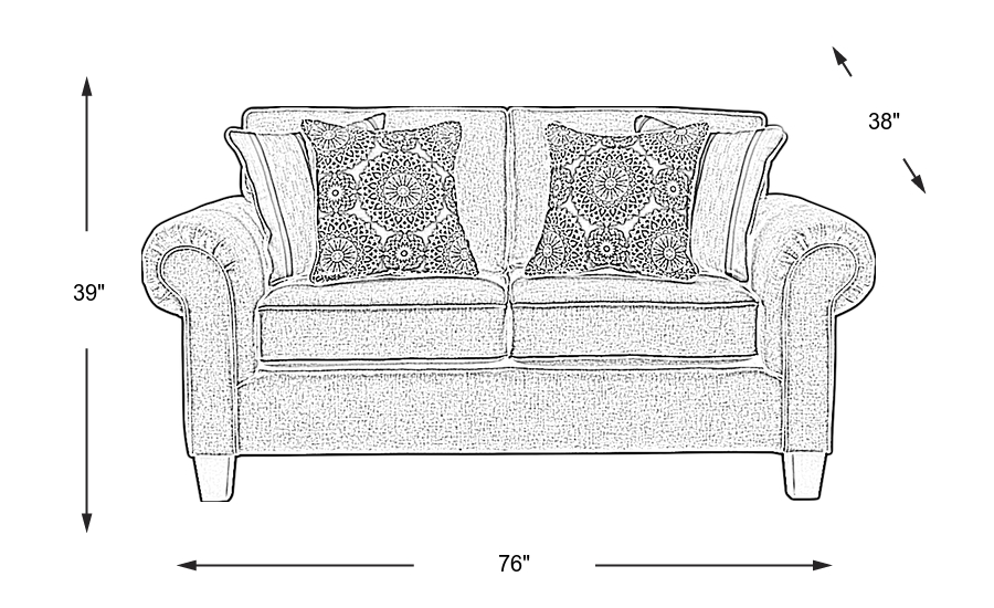 Dimension Image. Please refer to the Dimension Tab on this page for dimension details.
