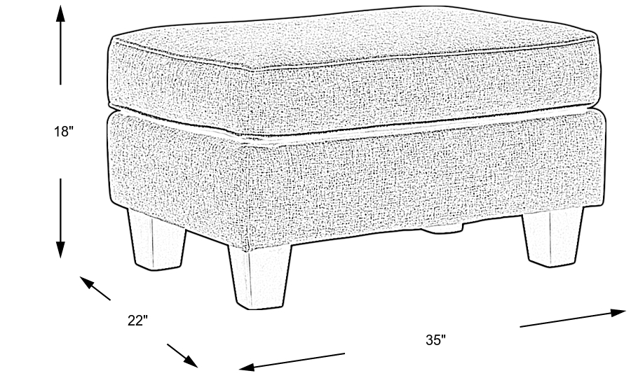 Dimension Image. Please refer to the Dimension Tab on this page for dimension details.