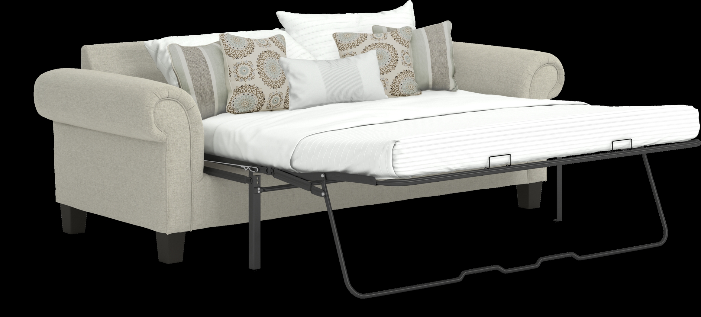 Pennington Sand 7 Pc Living Room with Gel Foam Sleeper Sofa - Thumbnail - Image 3