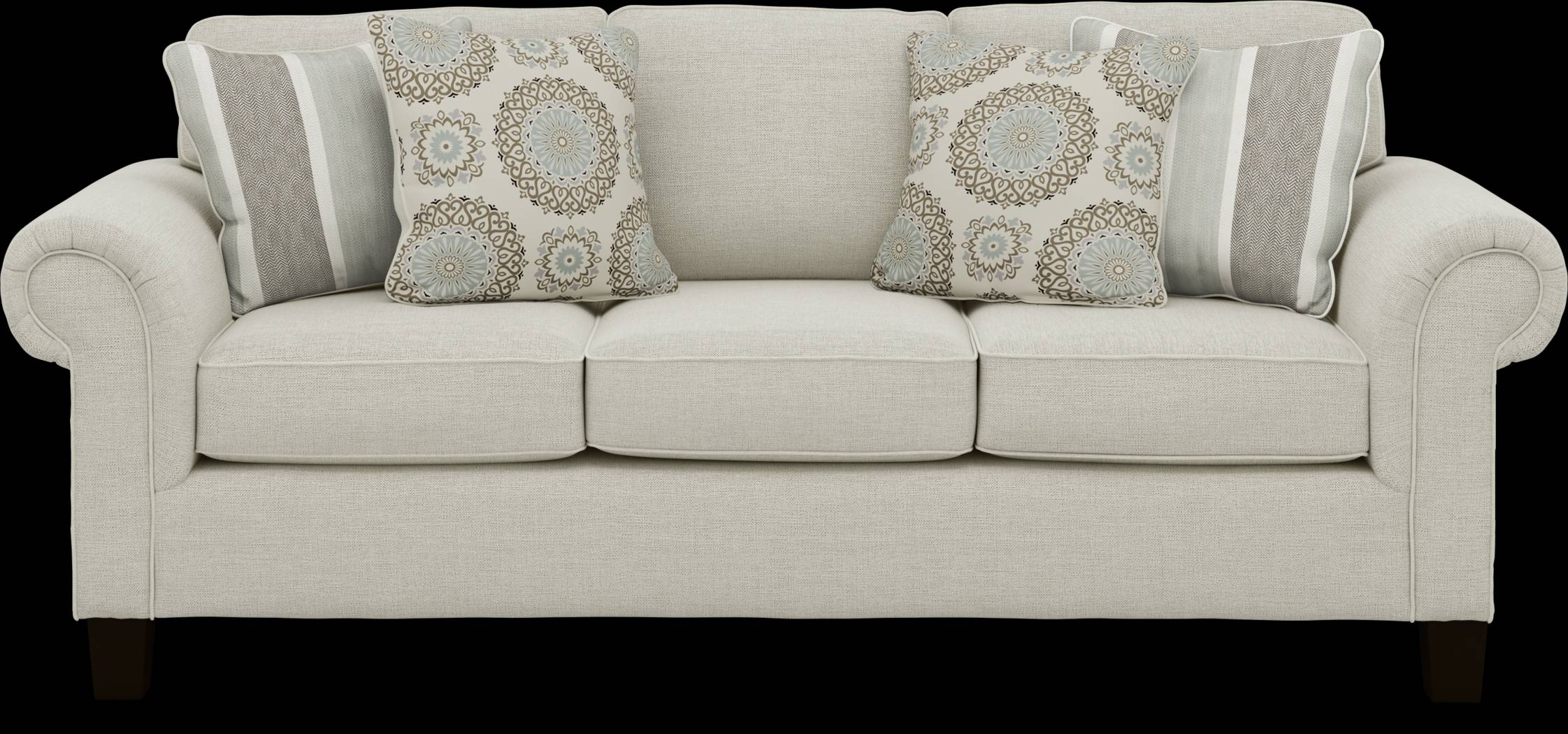 Pennington Sand 7 Pc Living Room with Gel Foam Sleeper Sofa - Thumbnail - Image 2