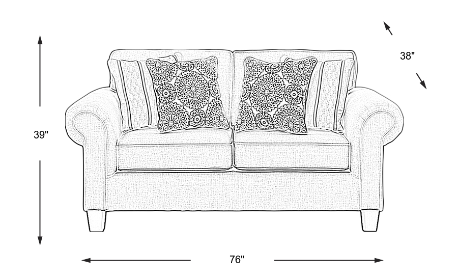 Dimension Image. Please refer to the Dimension Tab on this page for dimension details.