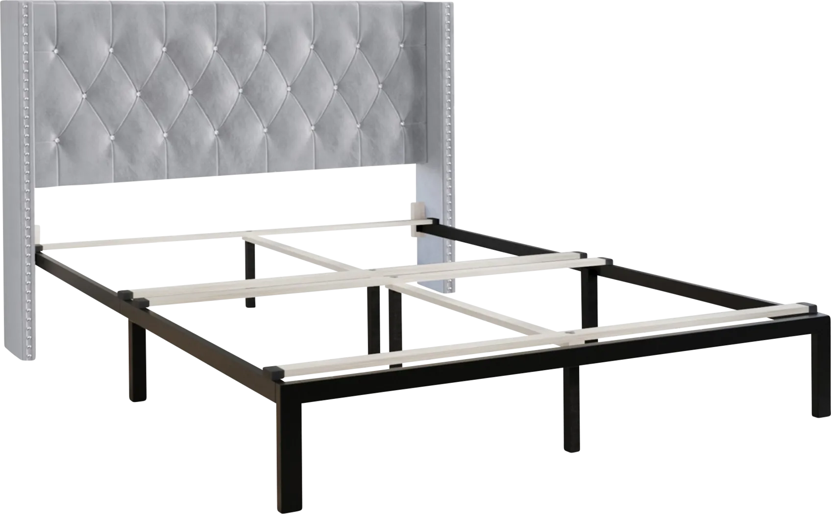 Penroselane Light Gray Queen Bed with 2 Nightstands - Thumbnail - Image 5