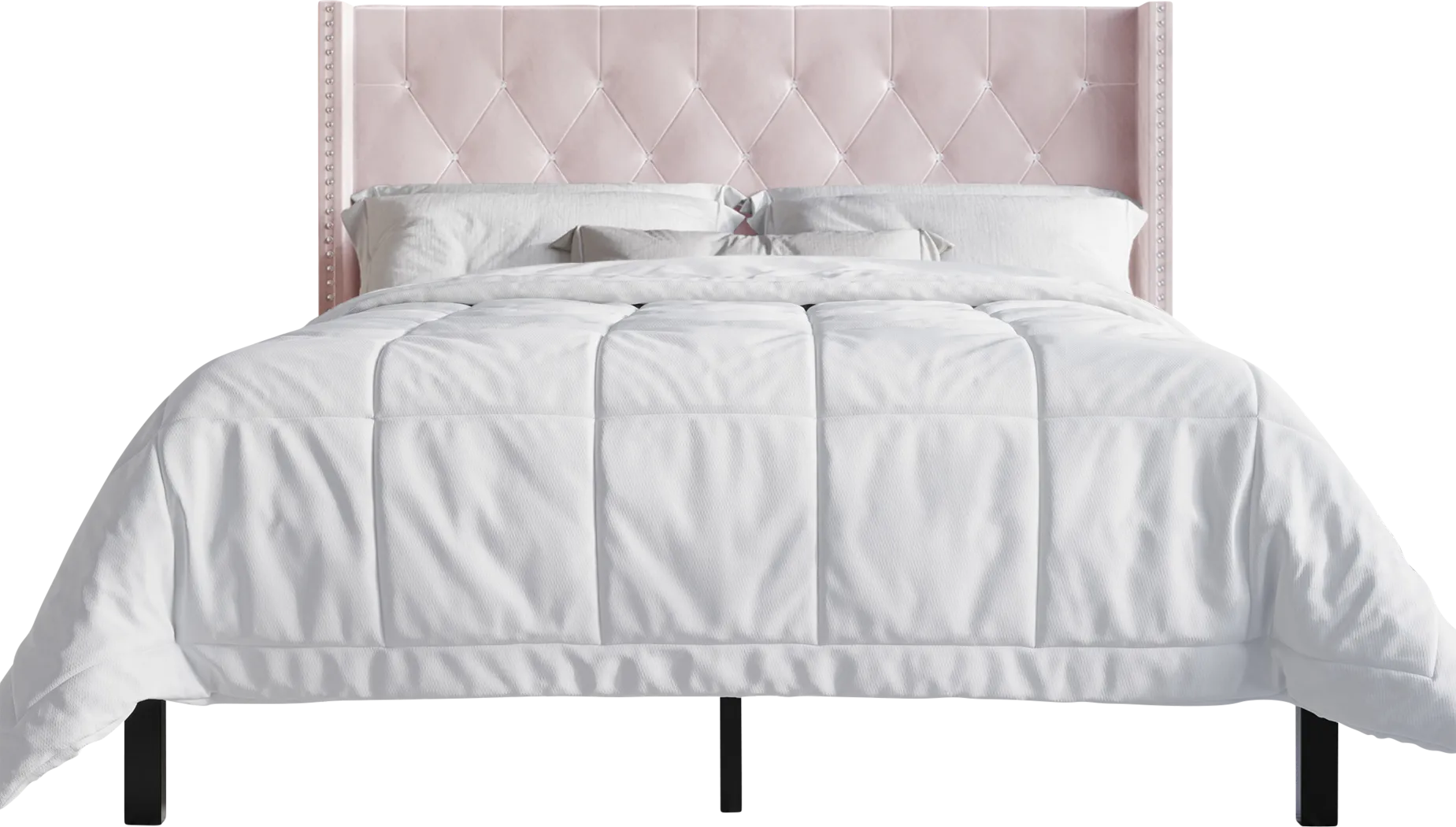 Penroselane Pink Queen Bed with 2 Nightstands - Thumbnail - Image 3
