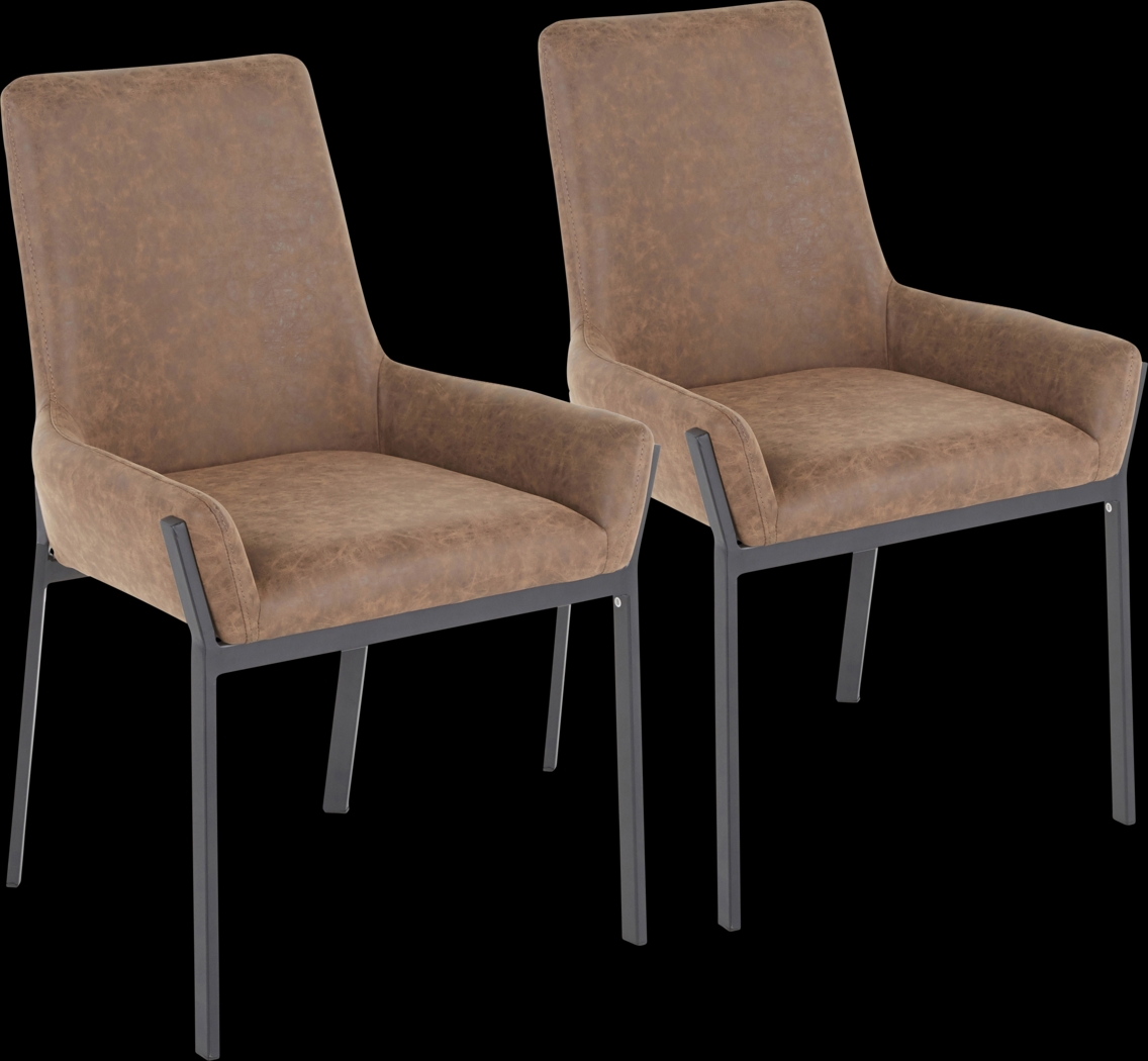 Pentland Brown Side Chair, Set of 2 - Thumbnail - Image 1