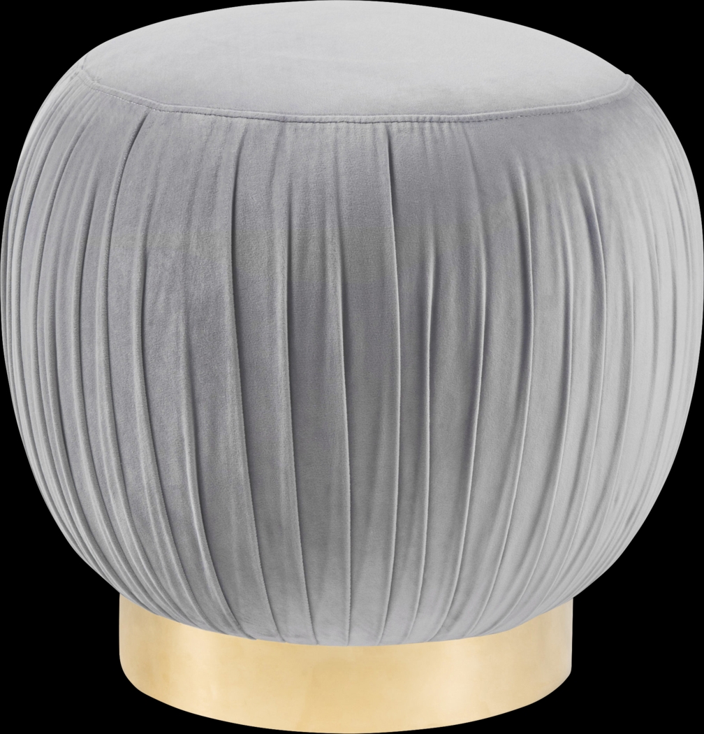 Peony Gray Ottoman - Thumbnail - Image 1