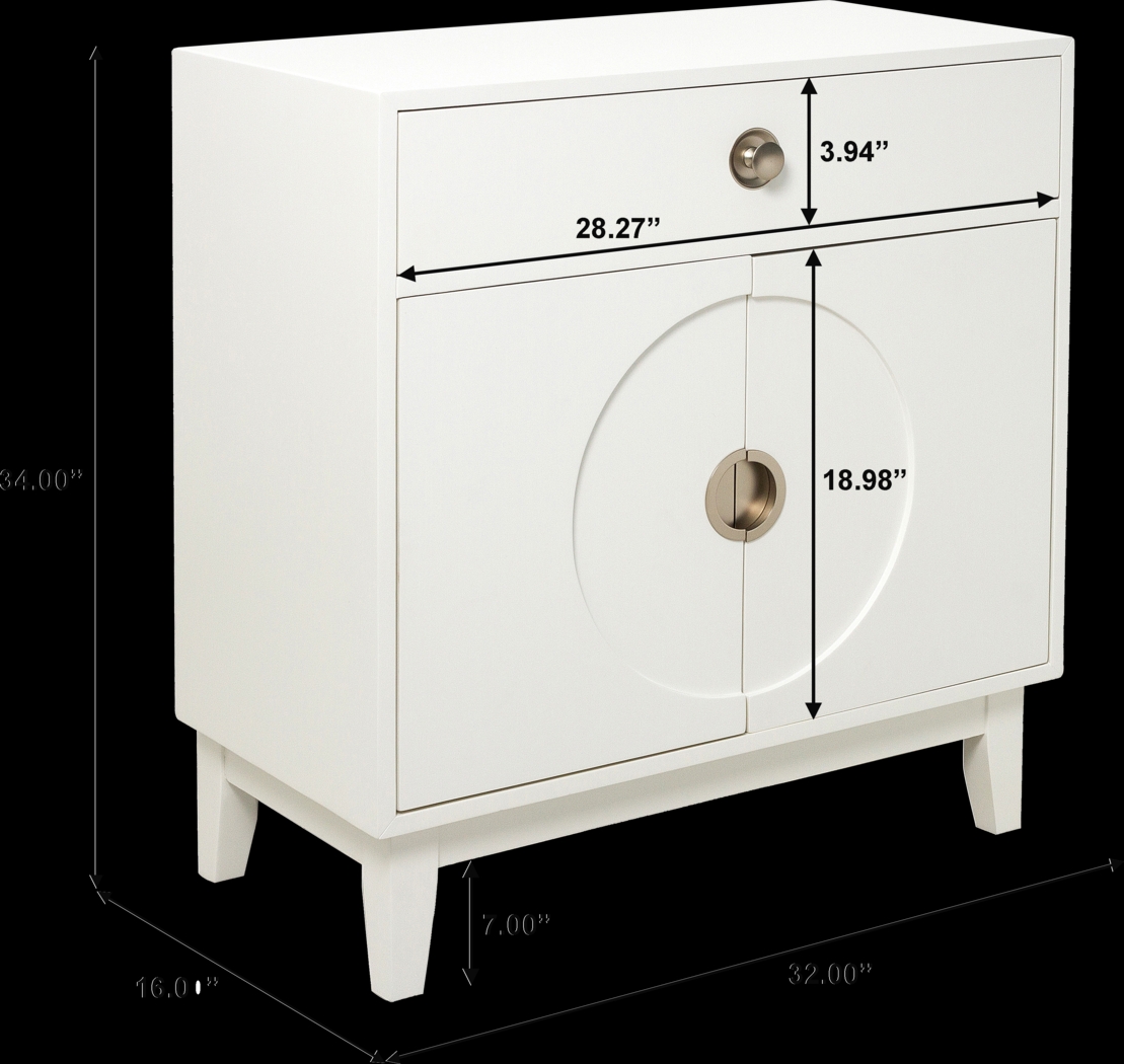Peralto White Accent Cabinet - Thumbnail - Image 5