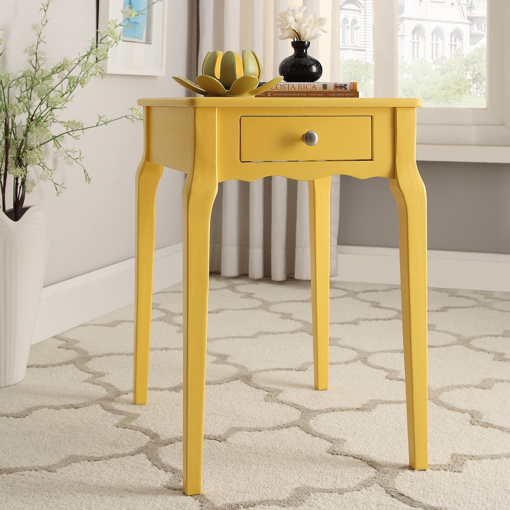 Percel Yellow Accent Table - Thumbnail - Image 2