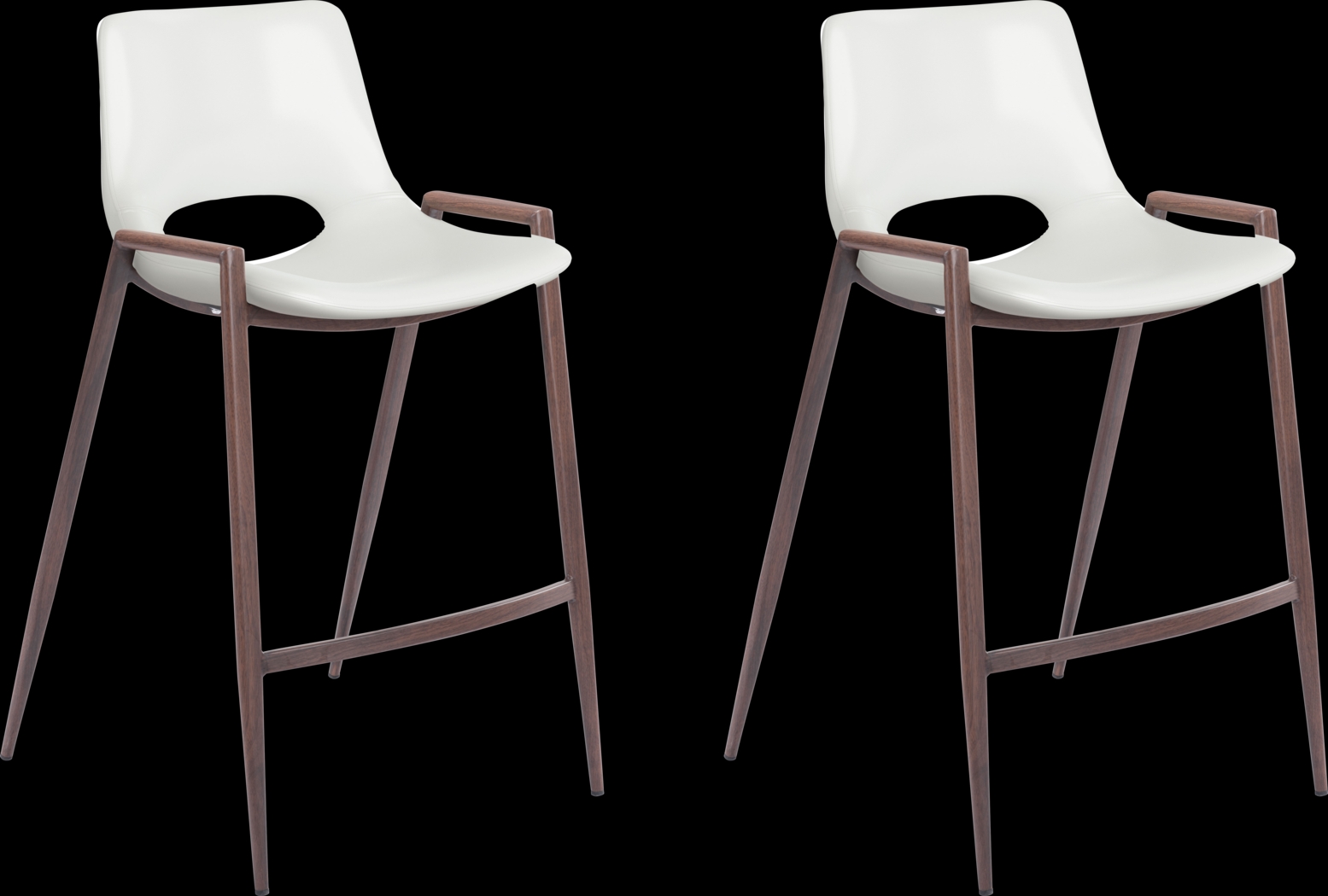 Percheron White Counter Height Stool, Set of 2 - Thumbnail - Image 1