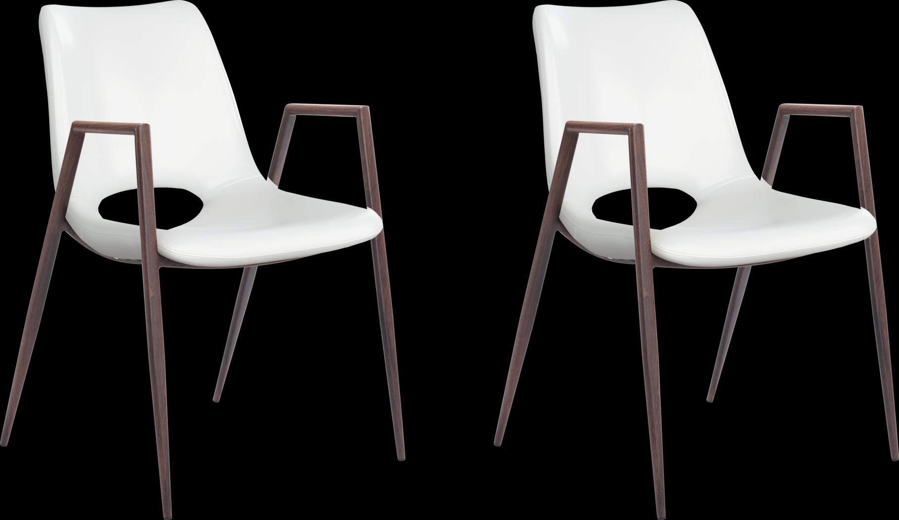 Percheron White Dining Chair, Set of 2 - Thumbnail - Image 1