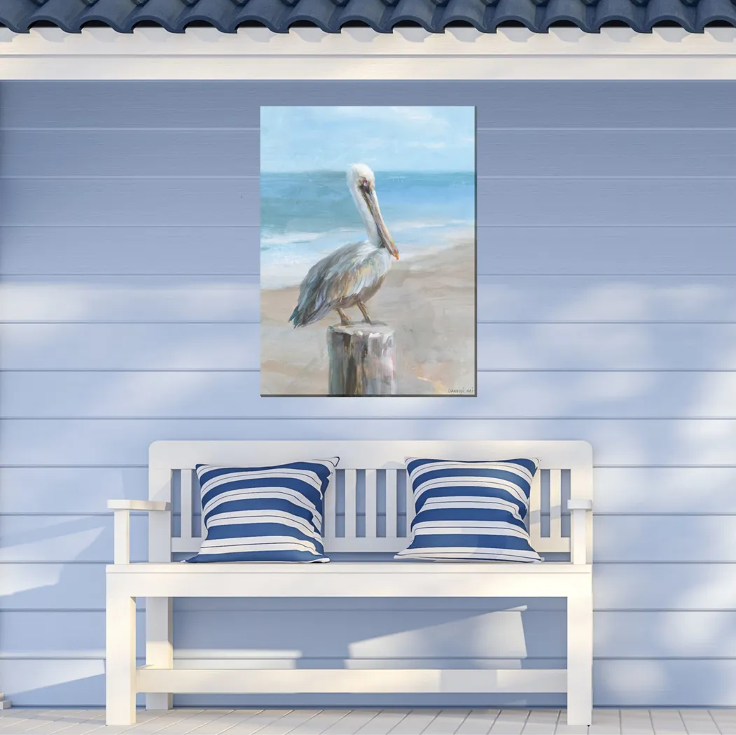 Perching Pelican Outdoor/Indoor Wall Art - Thumbnail - Image 2