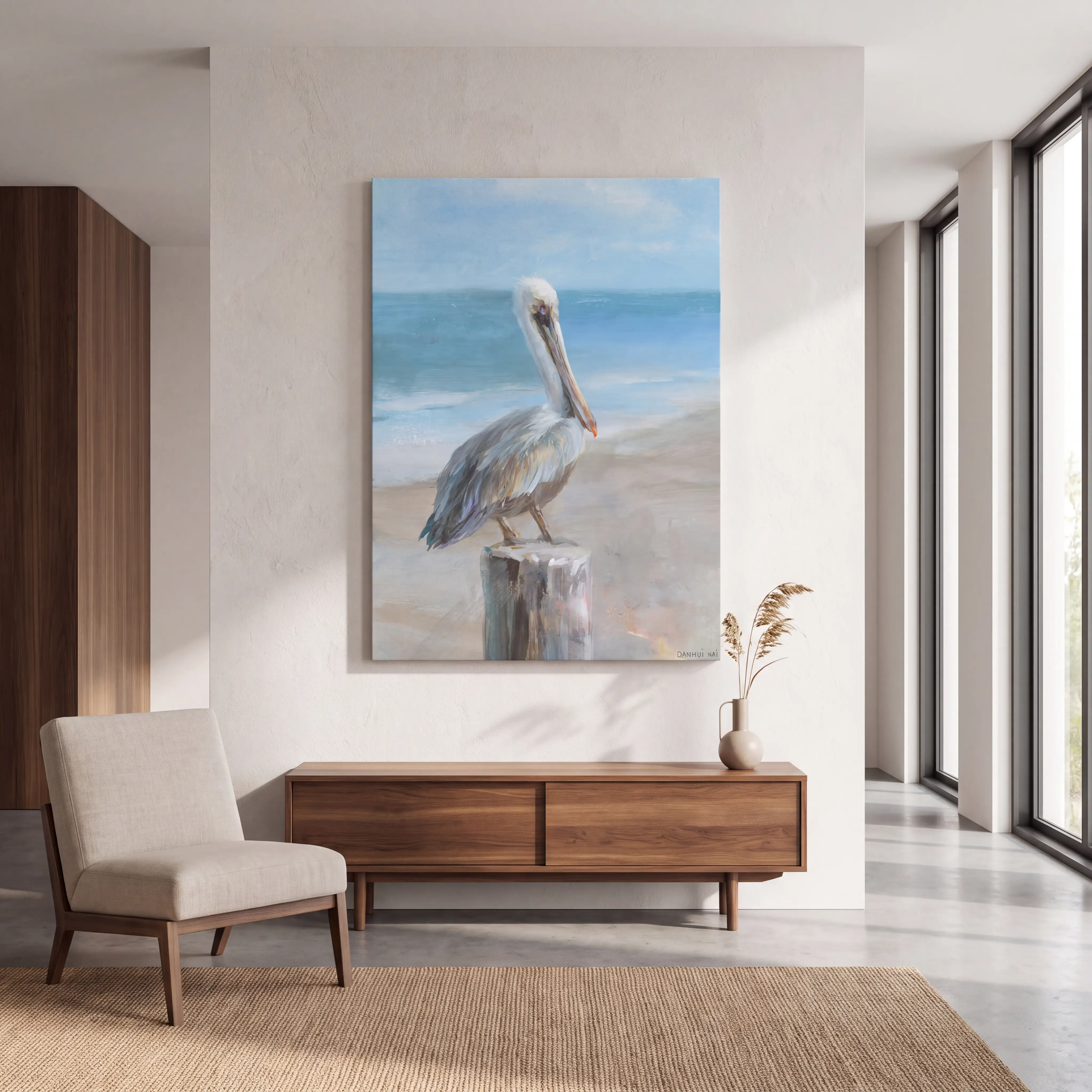 Perching Pelican Outdoor/Indoor Wall Art - Image 3