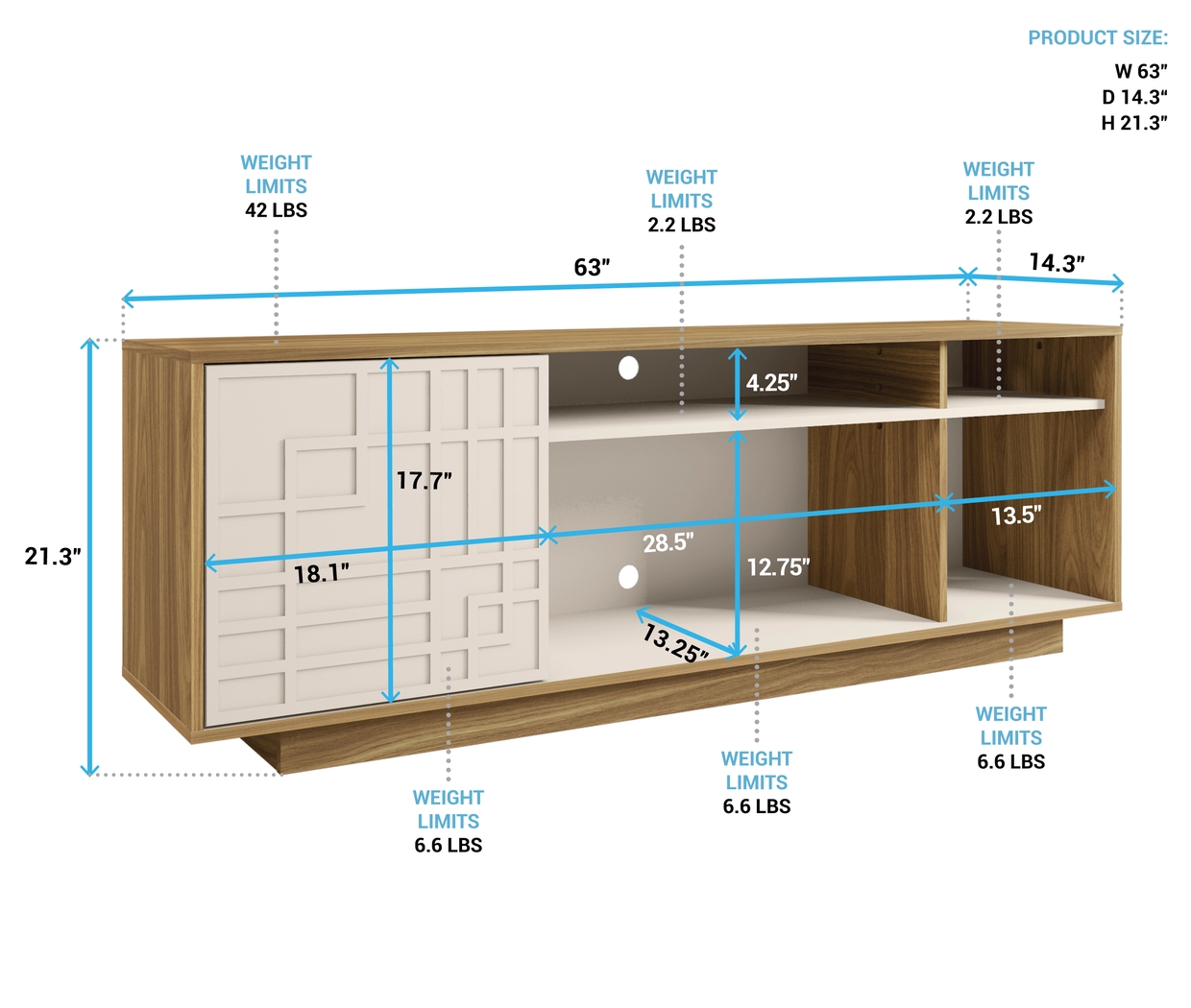 Percita Oak 63 in. Console - Thumbnail - Image 8