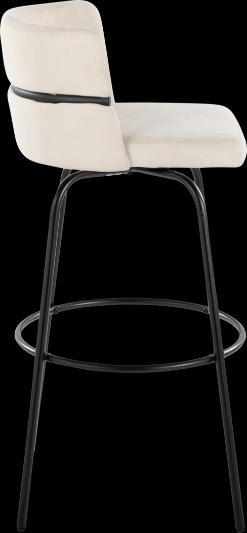 Percivale I Cream Swivel Barstool, Set of 2 - Thumbnail - Image 7