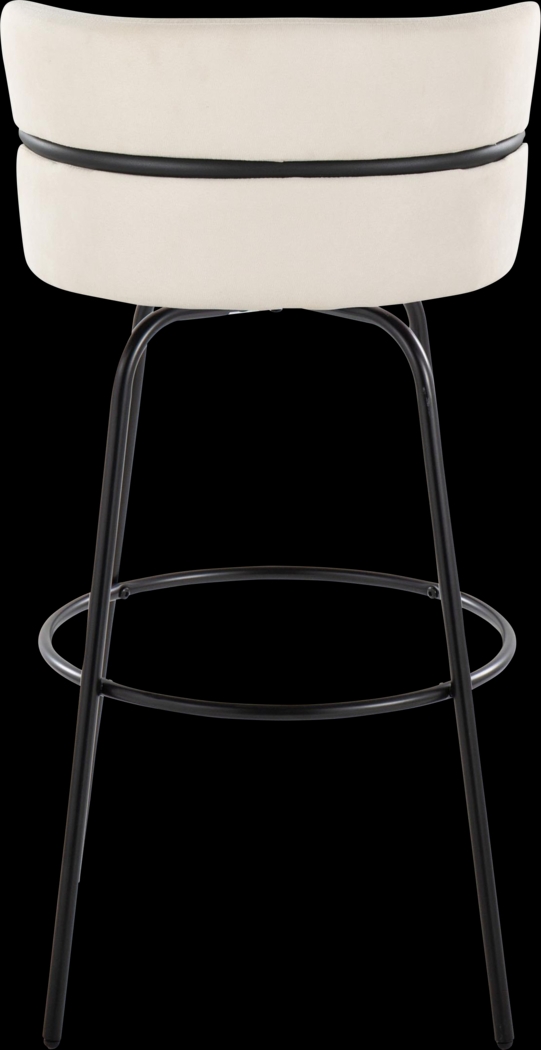 Percivale I Cream Swivel Barstool, Set of 2 - Thumbnail - Image 9