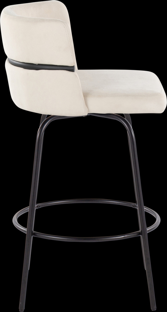 Percivale I Cream Swivel Counter Height Stool, Set of 2 - Thumbnail - Image 6