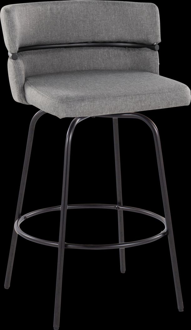 Percivale I Gray Swivel Counter Height Stool, Set of 2 - Thumbnail - Image 6