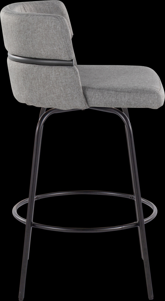 Percivale I Gray Swivel Counter Height Stool, Set of 2 - Thumbnail - Image 7