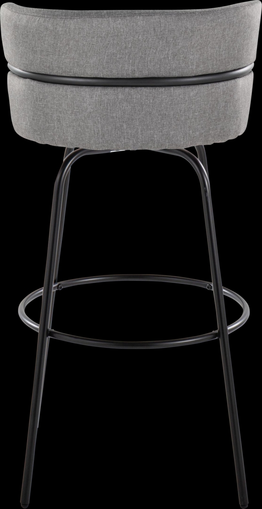 Percivale I Light Gray Swivel Barstool, Set of 2 - Thumbnail - Image 7