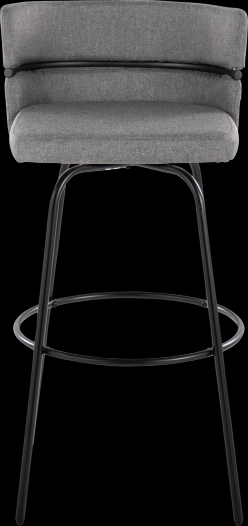 Percivale I Light Gray Swivel Barstool, Set of 2 - Thumbnail - Image 8