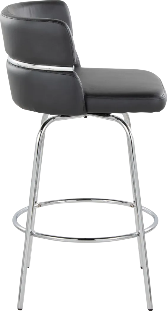 Percivale II Black Swivel Counter Height Stool, Set of 2 - Thumbnail - Image 6