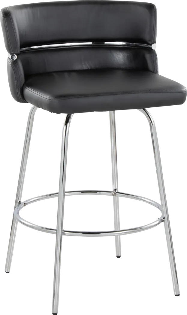 Percivale II Black Swivel Counter Height Stool, Set of 2 - Thumbnail - Image 7