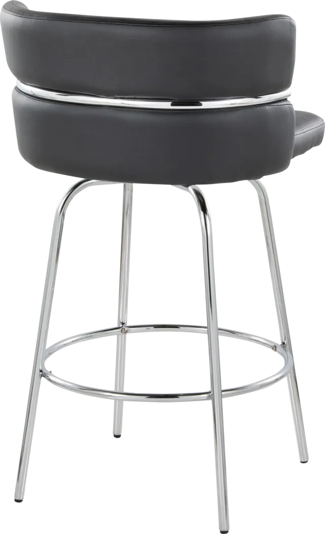 Percivale II Black Swivel Counter Height Stool, Set of 2 - Thumbnail - Image 9