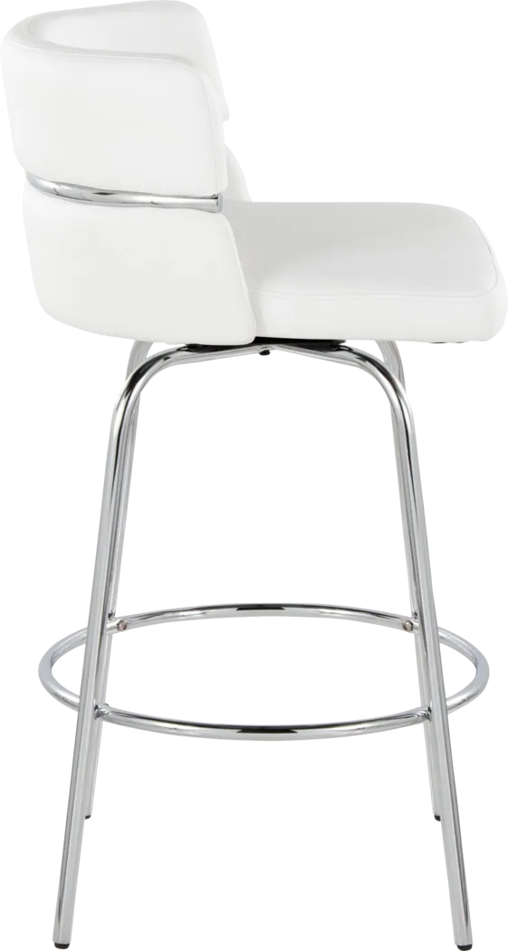 Percivale II White Swivel Counter Height Stool, Set of 2 - Thumbnail - Image 6