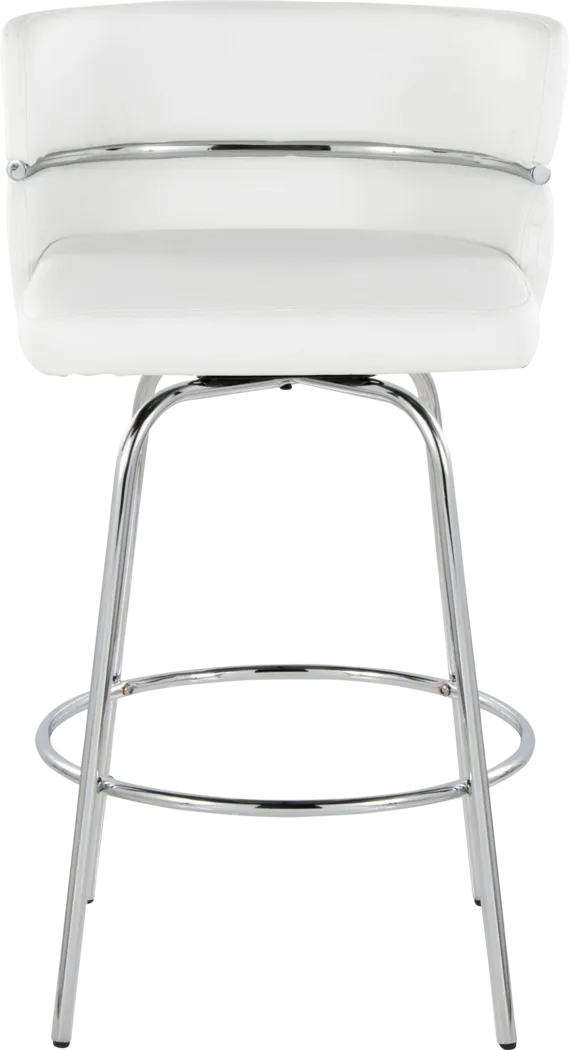 Percivale II White Swivel Counter Height Stool, Set of 2 - Thumbnail - Image 8