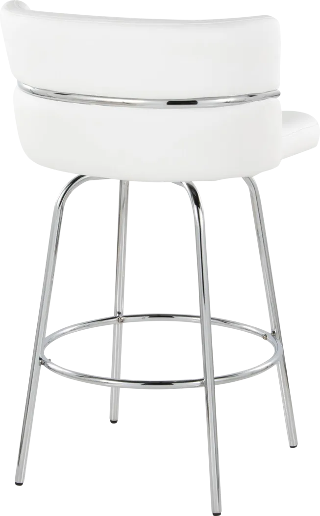 Percivale II White Swivel Counter Height Stool, Set of 2 - Thumbnail - Image 9