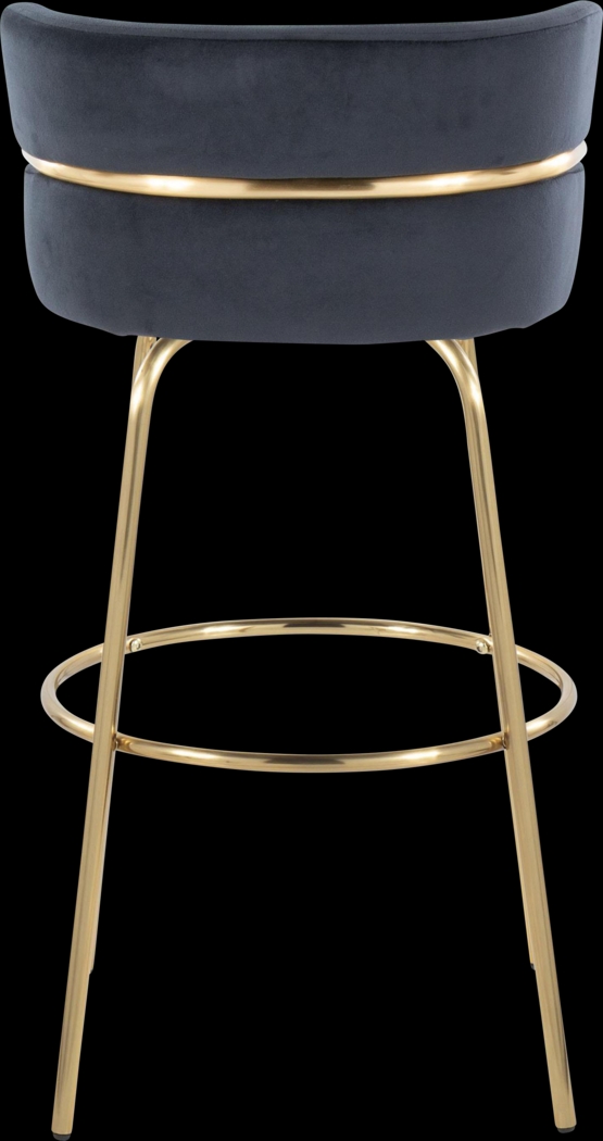 Percivale III Black Swivel Barstool, Set of 2 - Thumbnail - Image 3