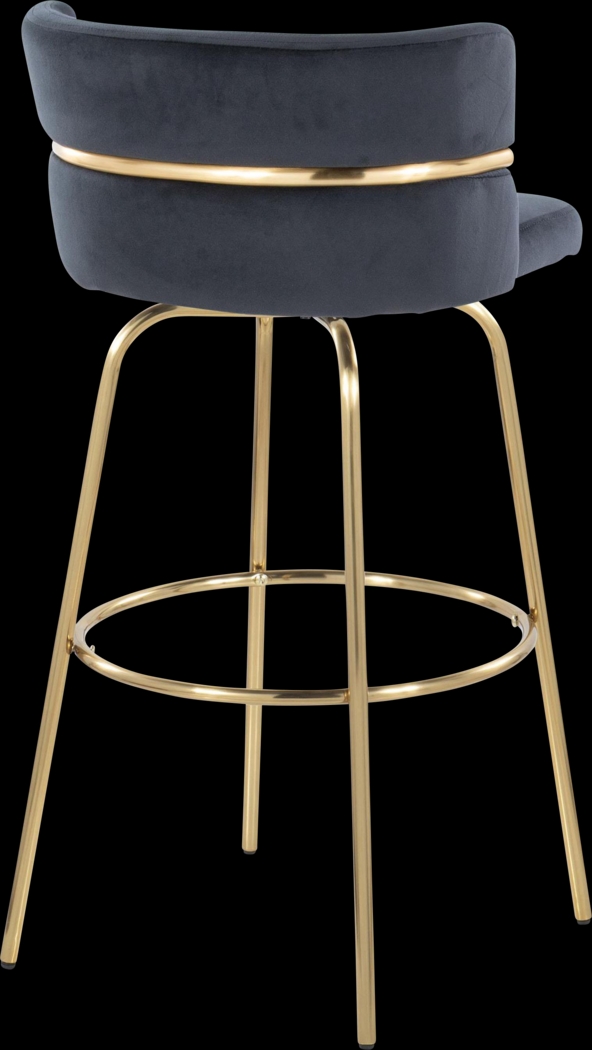 Percivale III Black Swivel Barstool, Set of 2 - Thumbnail - Image 5