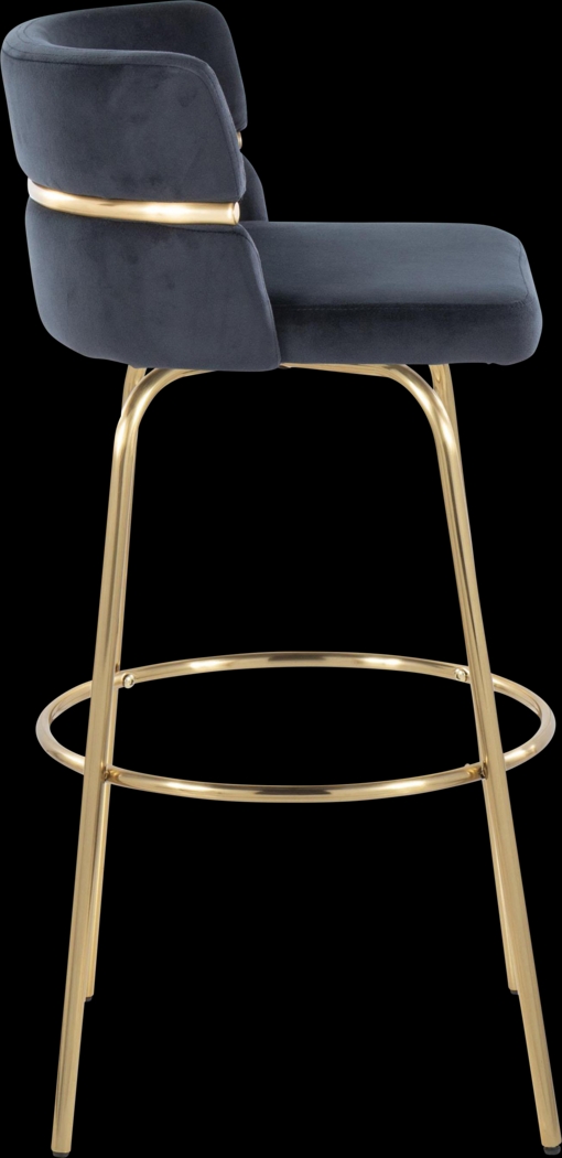 Percivale III Black Swivel Barstool, Set of 2 - Thumbnail - Image 6