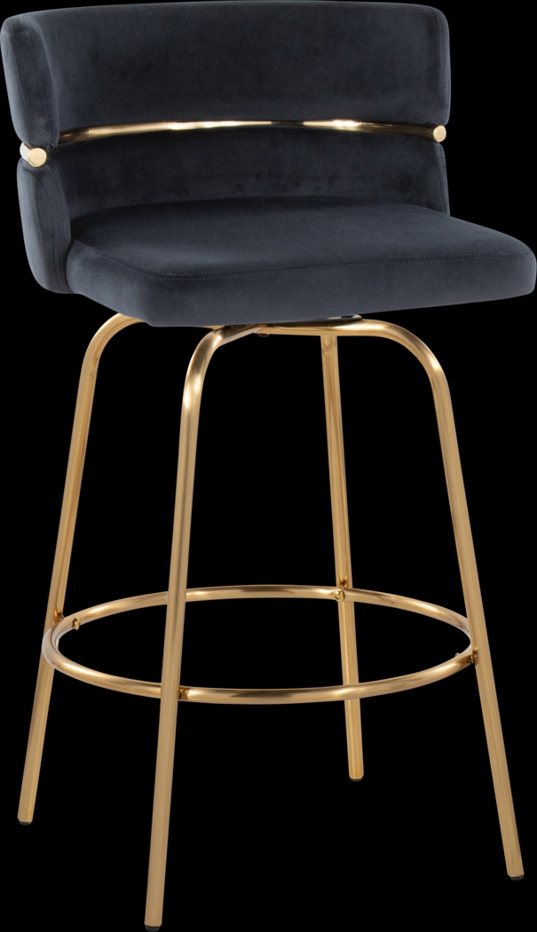 Percivale III Black Swivel Counter Height Stool, Set of 2 - Thumbnail - Image 6