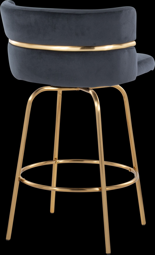 Percivale III Black Swivel Counter Height Stool, Set of 2 - Thumbnail - Image 8