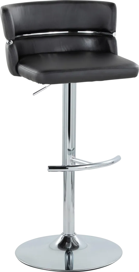 Percivale IV Black Adjustable Barstool, Set of 2 - Thumbnail - Image 5