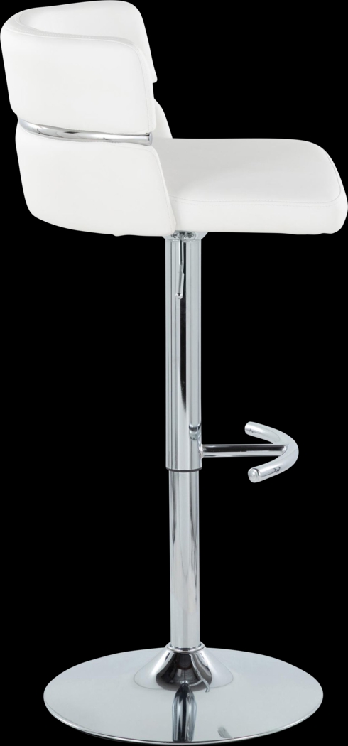 Percivale IV White Adjustable Barstool, Set of 2 - Thumbnail - Image 4