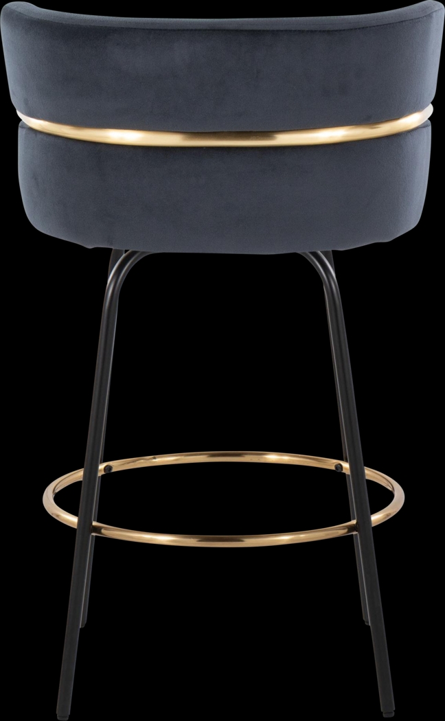 Percivale V Black Swivel Barstool, Set of 2 - Thumbnail - Image 9