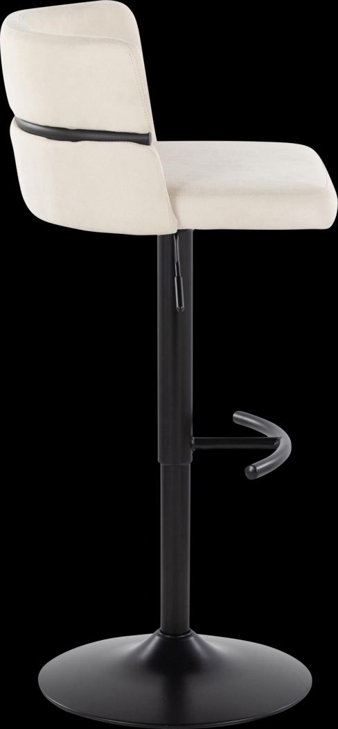 Percivale V Cream Adjustable Barstool, Set of 2 - Thumbnail - Image 4