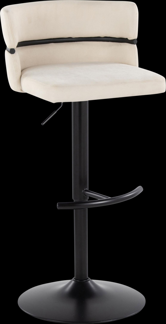 Percivale V Cream Adjustable Barstool, Set of 2 - Thumbnail - Image 5