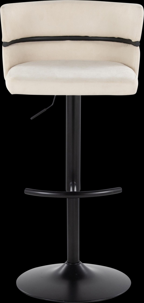 Percivale V Cream Adjustable Barstool, Set of 2 - Thumbnail - Image 6
