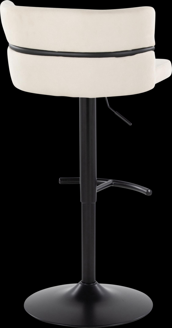 Percivale V Cream Adjustable Barstool, Set of 2 - Thumbnail - Image 7