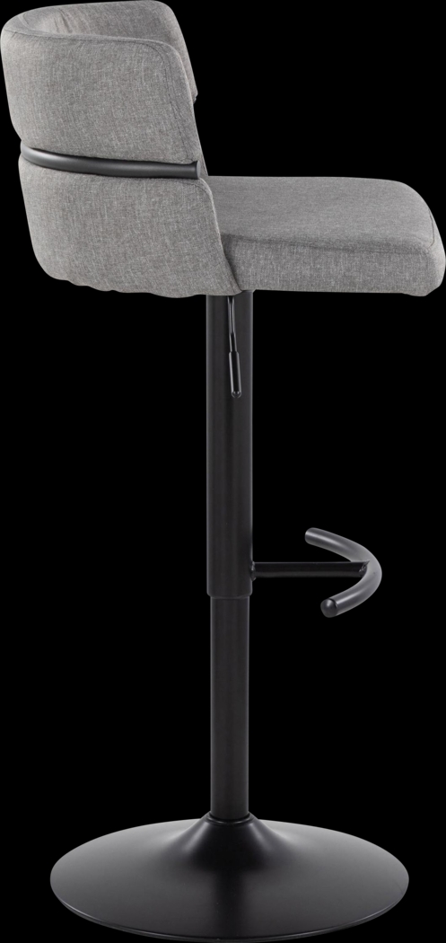 Percivale V Gray Adjustable Barstool, Set of 2 - Thumbnail - Image 4