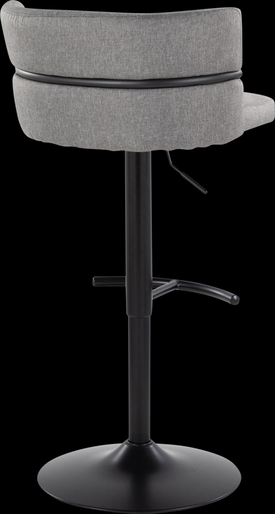 Percivale V Gray Adjustable Barstool, Set of 2 - Thumbnail - Image 7