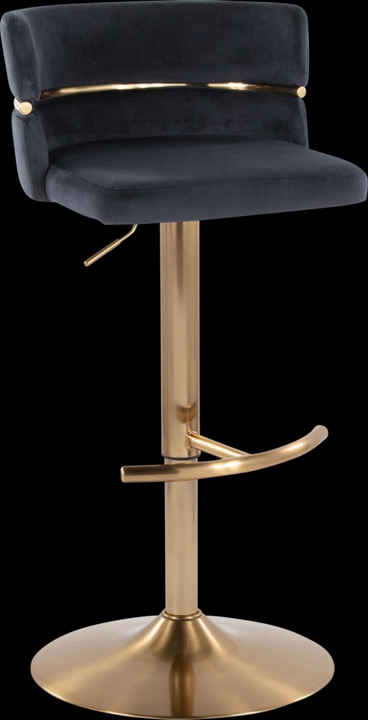 Percivale VI Black Adjustable Barstool, Set of 2 - Thumbnail - Image 5